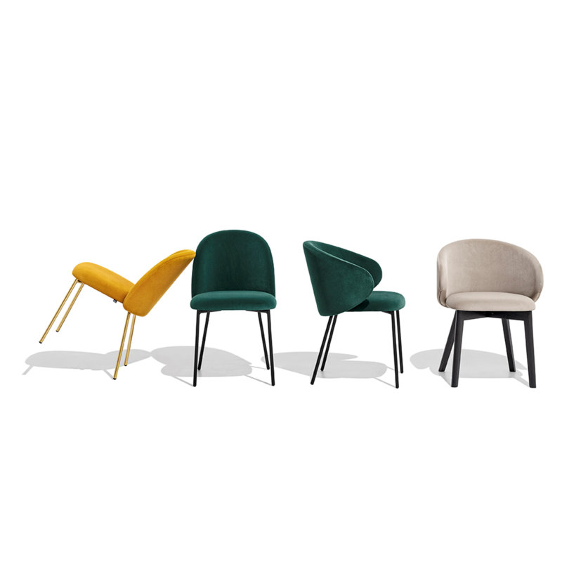Tuka Upholstered Armchair with Metal Frame, Forest Green, Matte Black