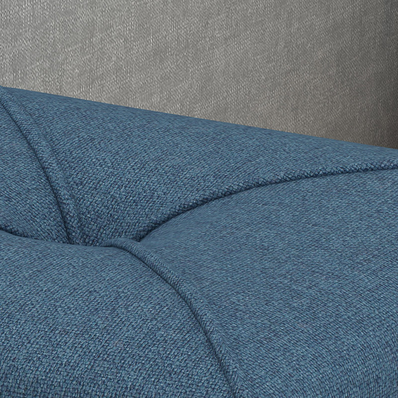 Tissu bleu marine - option de siège carré en forme de cube H 17 po x l 16,5 po x P 16,41 po x 17,4 po