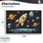 «Whimsical Rocket & Planets», estampe numérique, design by Creative Studio-700626838-700626792