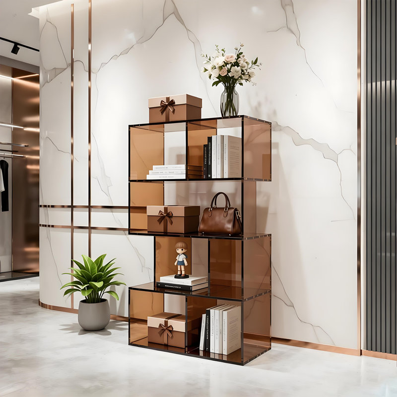 Modern Creative Acrylic Bookcase, 47.24"H x 23.62"W x 11.81"D