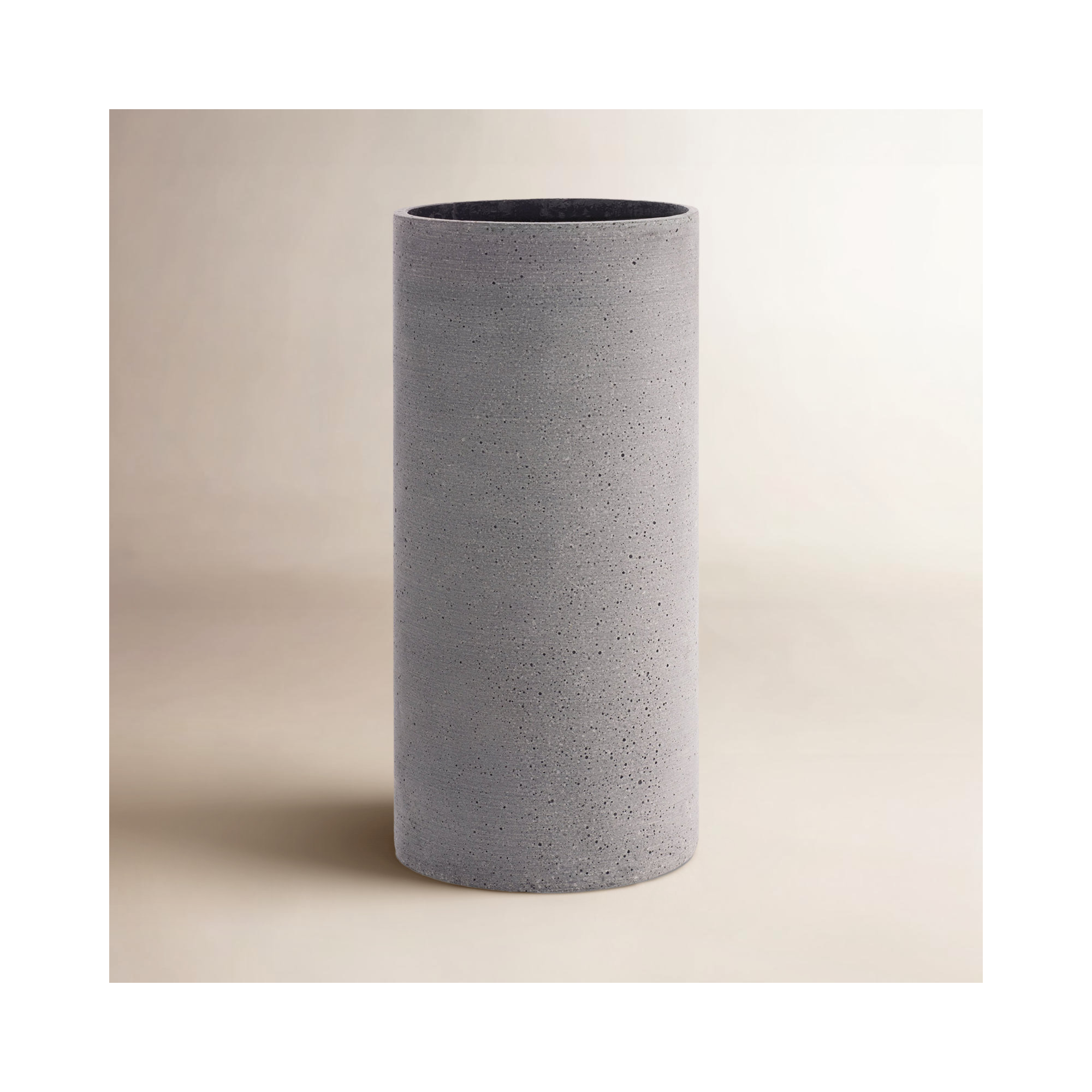 COLUNA Concrete Table Vase, 9.45" H x 4.72" W x 4.72" D, Hellgrau