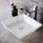 Dcolora 16'' White Ceramic Square Bathroom Sink