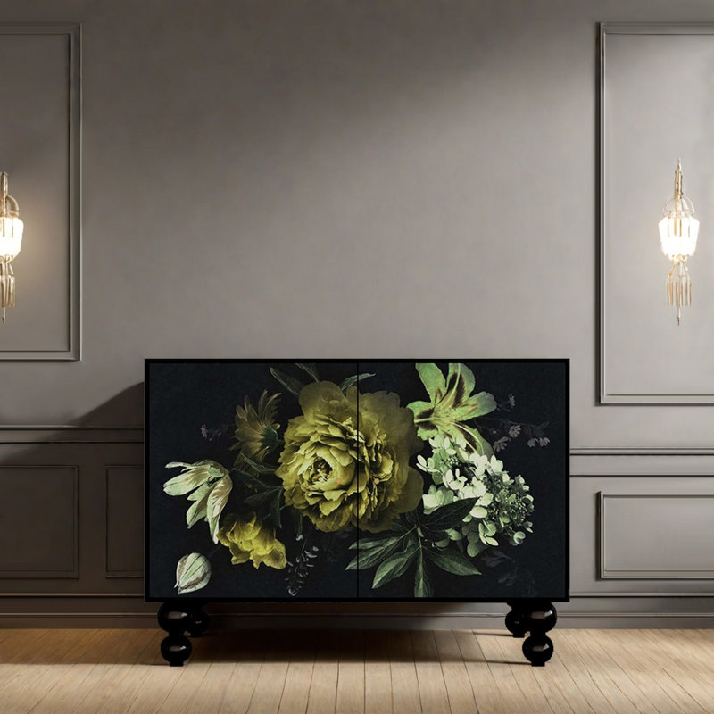 Armoire de décoration florale légère