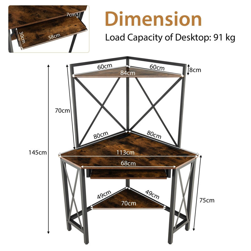 Antigona Metal Base Writing Desk