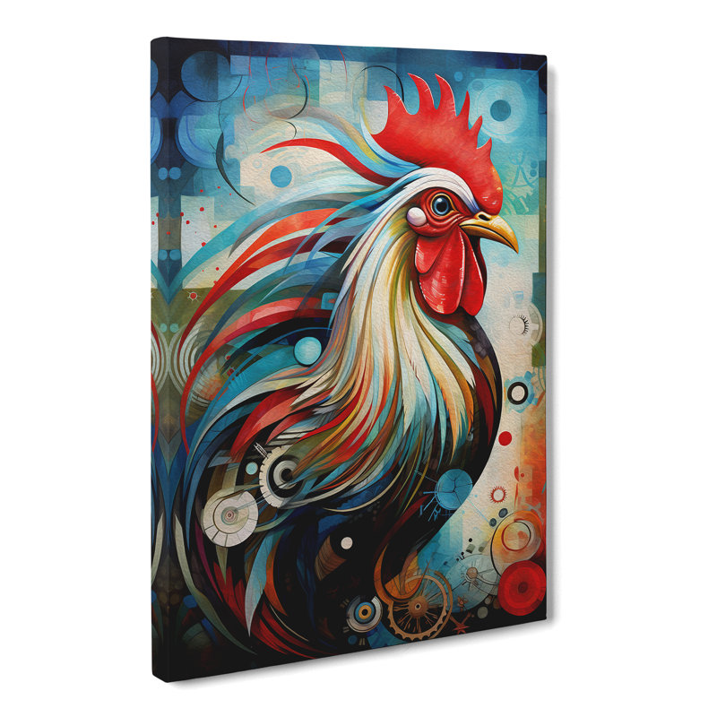 Rooster Orphism No.2 - No Frame Print, 76cm H x 50cm W x 3cm D