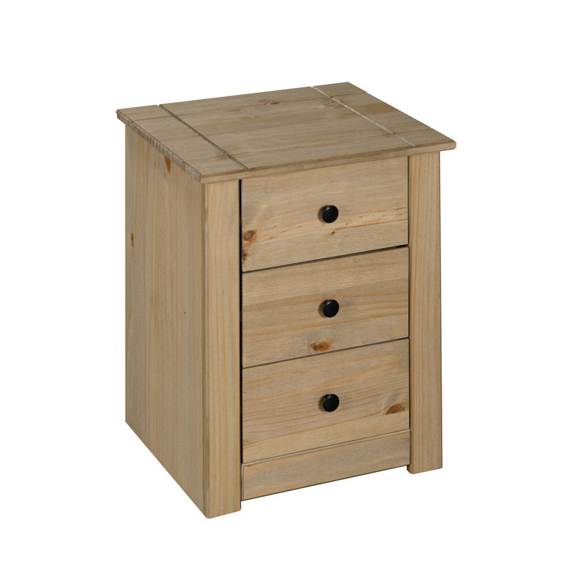 Aadi 46cm W Solid Wood Bedside Table