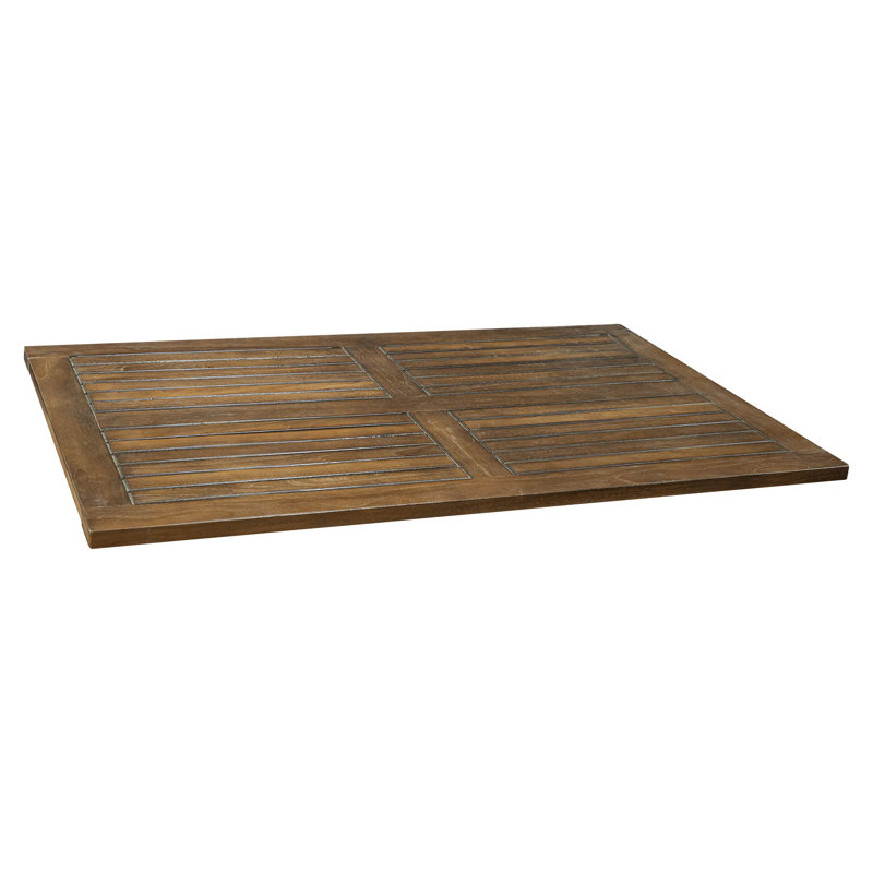 Plateau de table en teck Patty, H 1,25 po x l 48 po x P 30 po, Brun