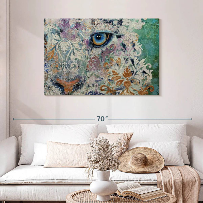 Brampt Royal Snow Leopard, 30" H x 45" W