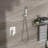 Finish Dual Shower Head - 10 Inch Ceiling Mount With Rain And Handheld, Easy To Clean Nozzle Kit Valve Included