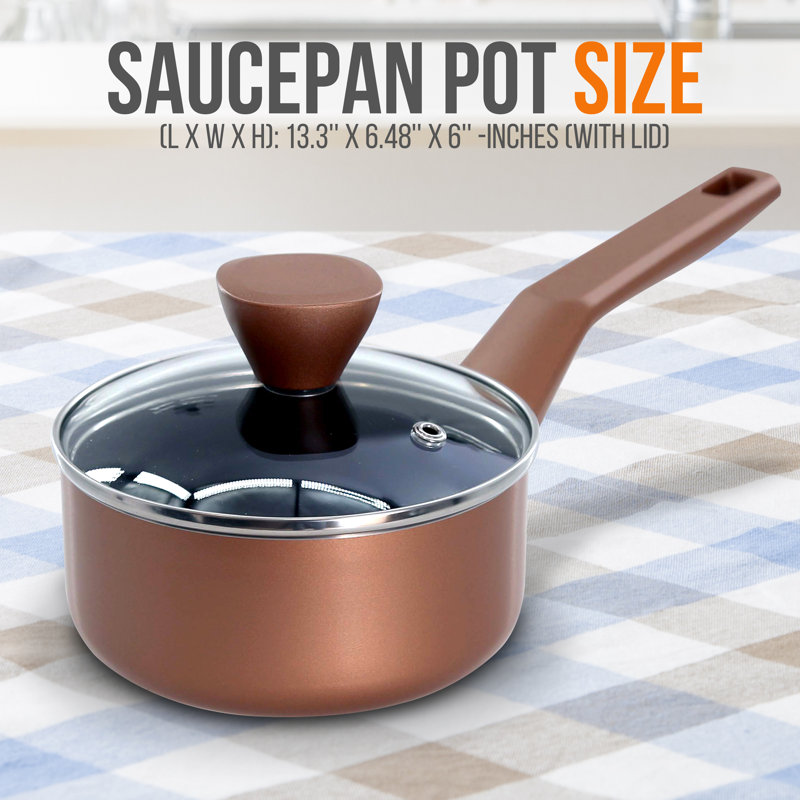 NutriChef 1 Quarts Non-Stick Aluminum Stock Pot
