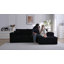 Canapé modulaire en forme de L en flanelle désossée avec siège profond, choix de méridienne orientée vers la gauche, double poches latérales, aucun assemblage requis-132440247-132440251-132440253
