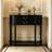 Black Solid Wood Rectangular Console Table
