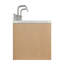 Ensemble de meuble-lavabo mural ovale double 61 po avec comptoir en marbre blanc Carrara de 1,5 po Mulloy-1285161236-1285161450