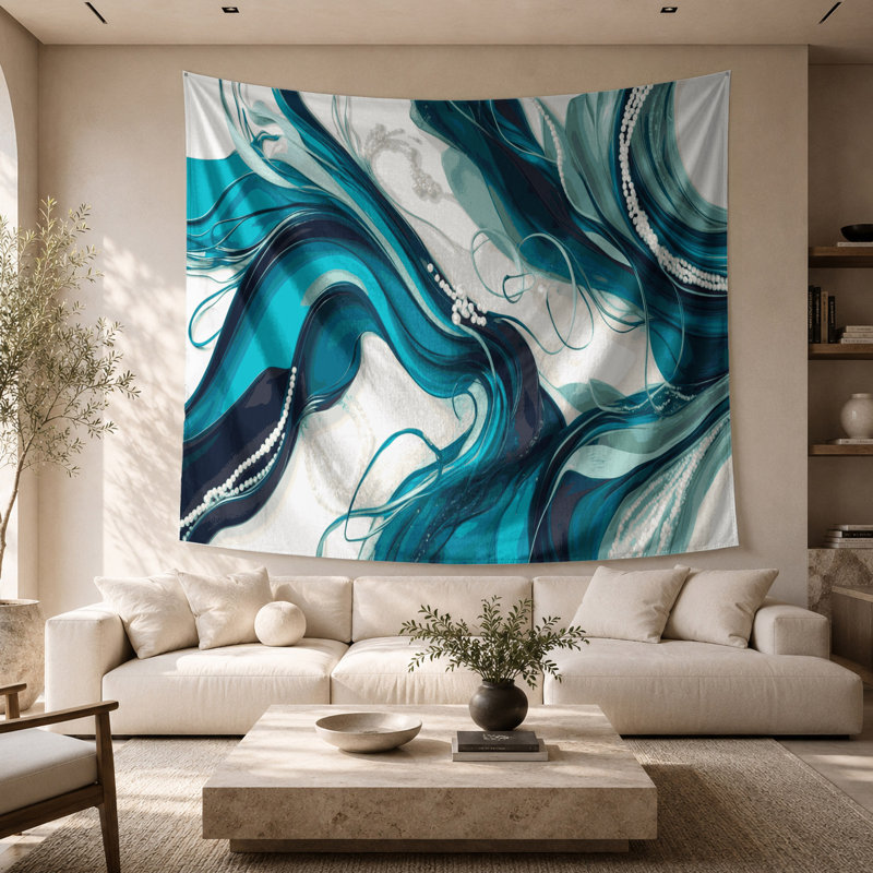 Tapisserie murale «Lyrical Abstraction 89», 26 po x 36 po