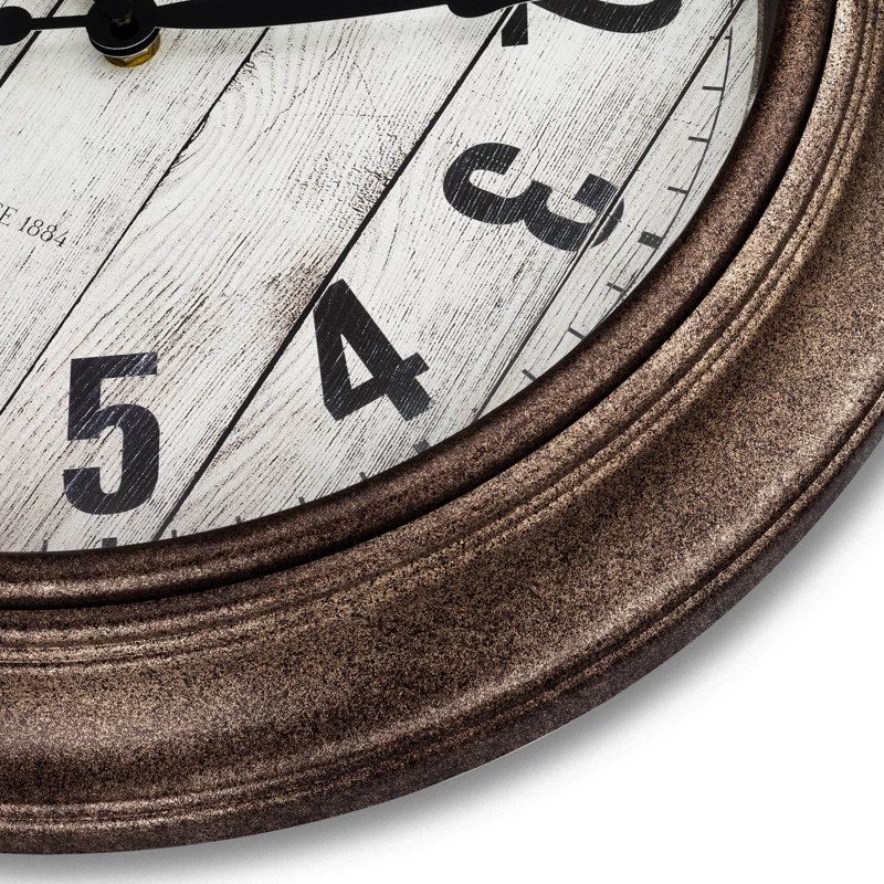 Westclox 15.5" Antique Bronze Finish Analog Wall Clock