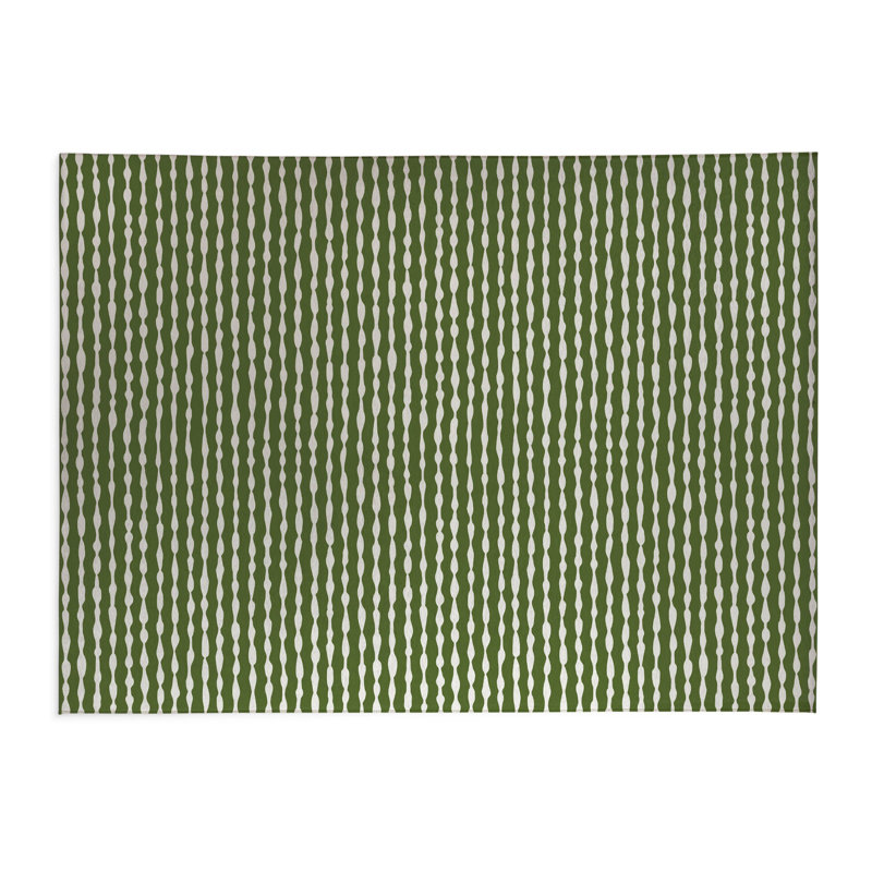Tapis de cuisine Play Way, Rectangulaire 2 pi x 3 pi, Vert olive