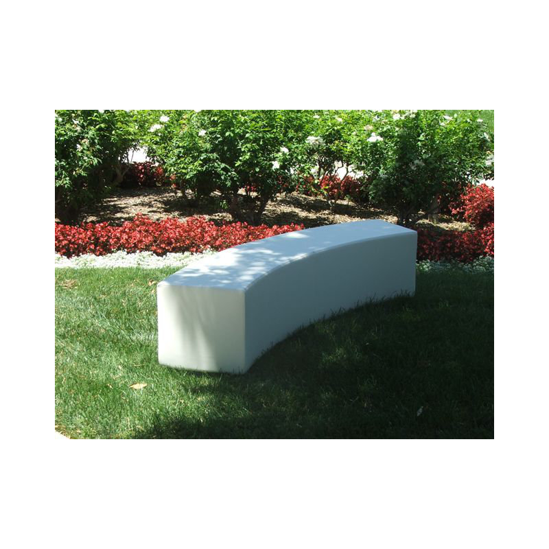 Upholstered Bench, White