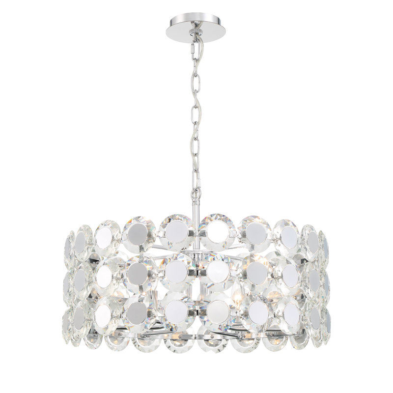 Lustre 6 lumières Perrene en chrome