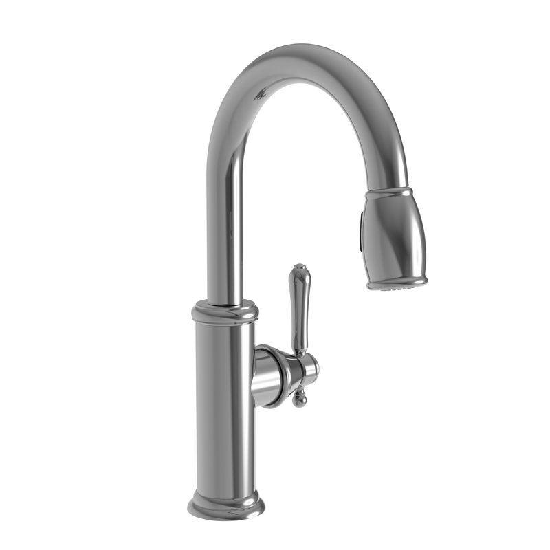 Chesterfield Pull Down Bar Faucet, Midnight Chrome
