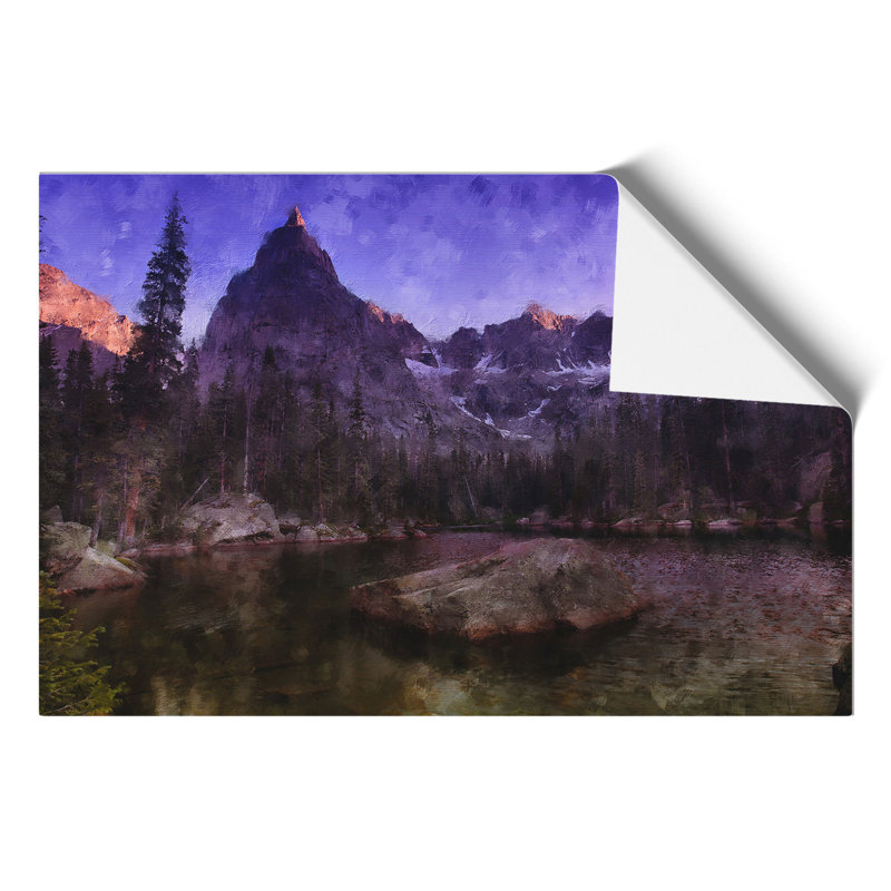 Eagle Peak Mountain Painting - Frameless Print, 30cm H x 42cm W x 0.1cm D