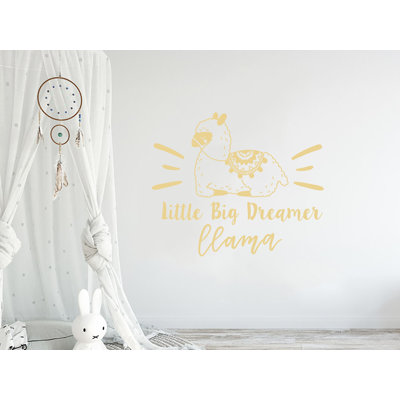 Adhésif décoratif llama de chambre de bébé little big rêver