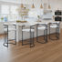 Modern Upholstered Counter Stools with Armrests and Footrests