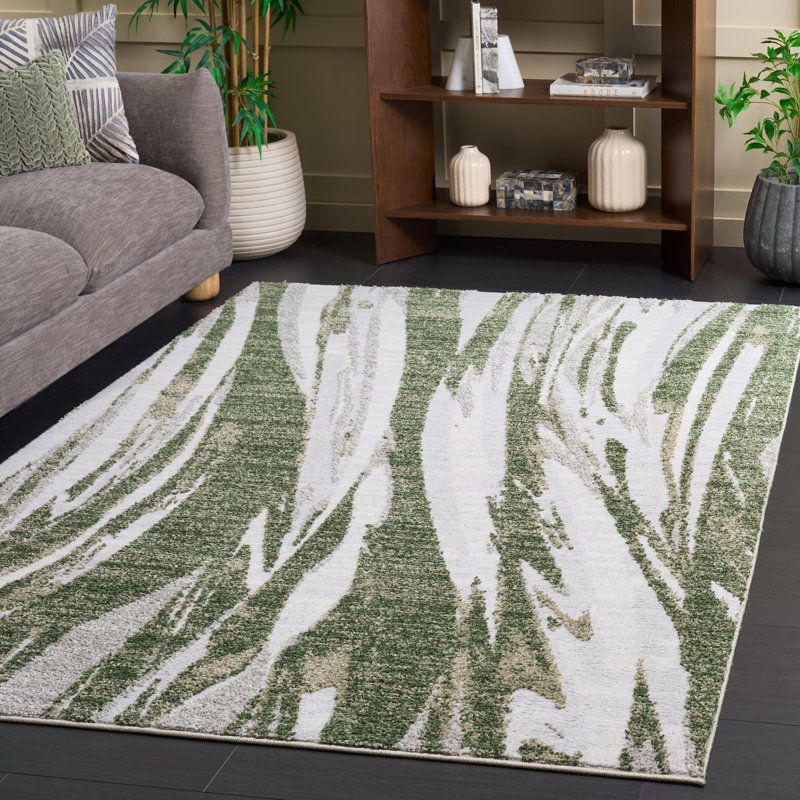 Wave Performance Abstract Indoor Rug, Rectangle 5'3" x 7'6"