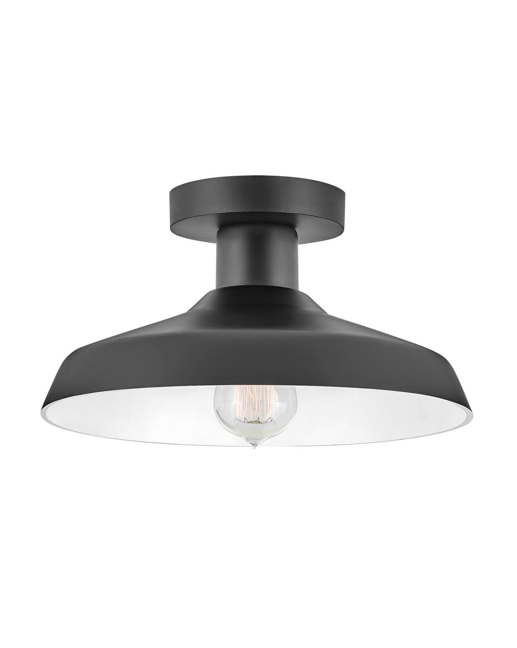 Vanielle Outdoor Semi-Flush Mount, Black