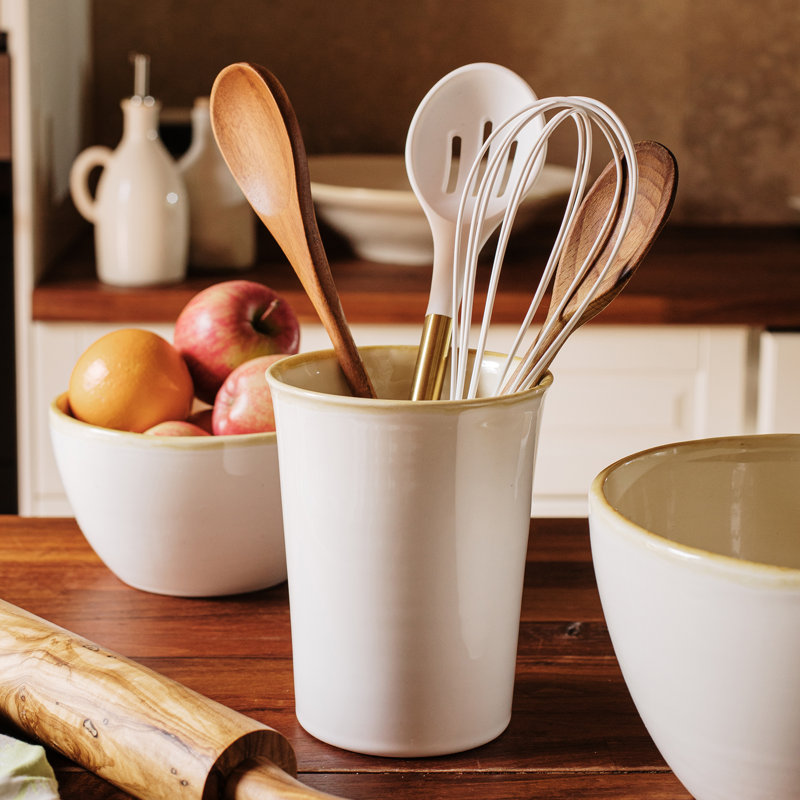 Italian Kitchen Cylinder Utensil Crock