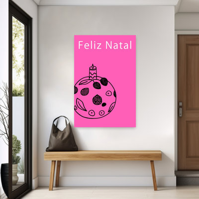 «Merry Pink Christmas», reproduction d'art abstrait contemporain