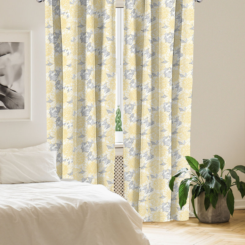 Rideaux à 4 panneaux East Urban Home, L 56 po x L 95 po