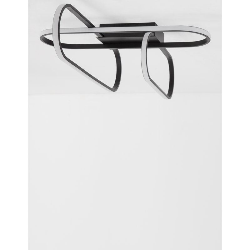 LED Semi Flush Mount, Black