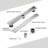24" Linear Shower Drain With Bar Pattern Grate
