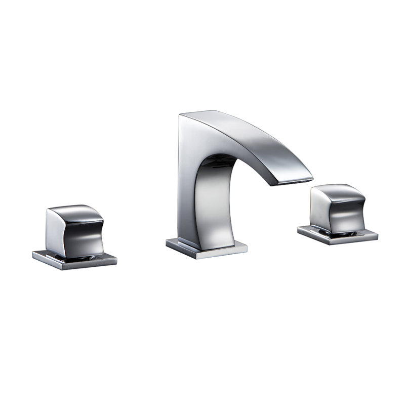 Widespread 2-handle Bathroom Faucet with Drain Assembly, Chrome