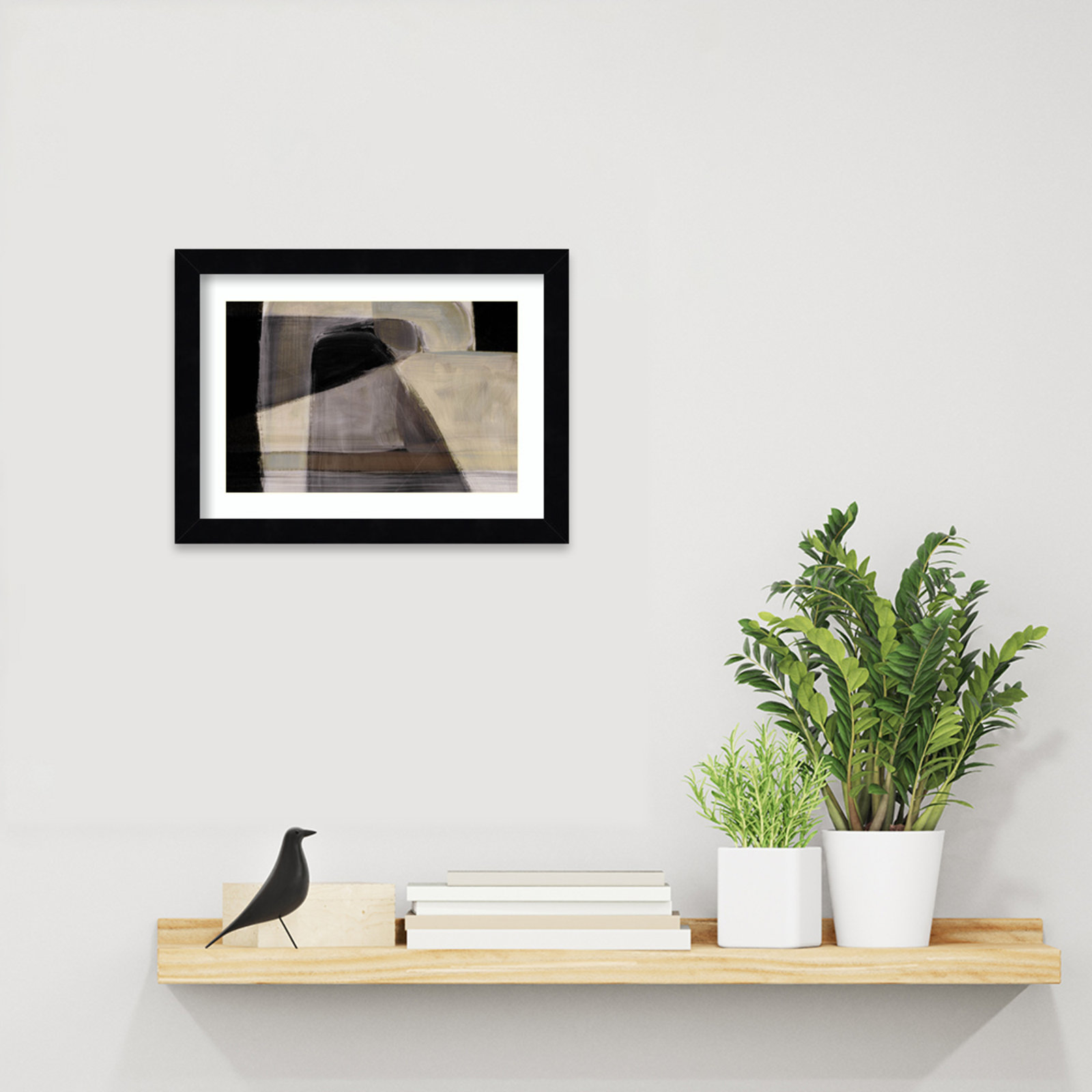 Cleve "Moods" Print by Dan Hobday, Black, 10" H x 13" W