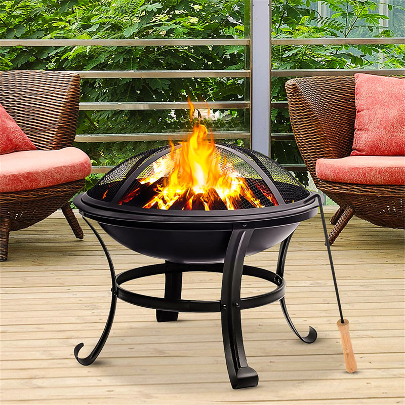 Bulle Round Steel Wood Burning Fire Pit
