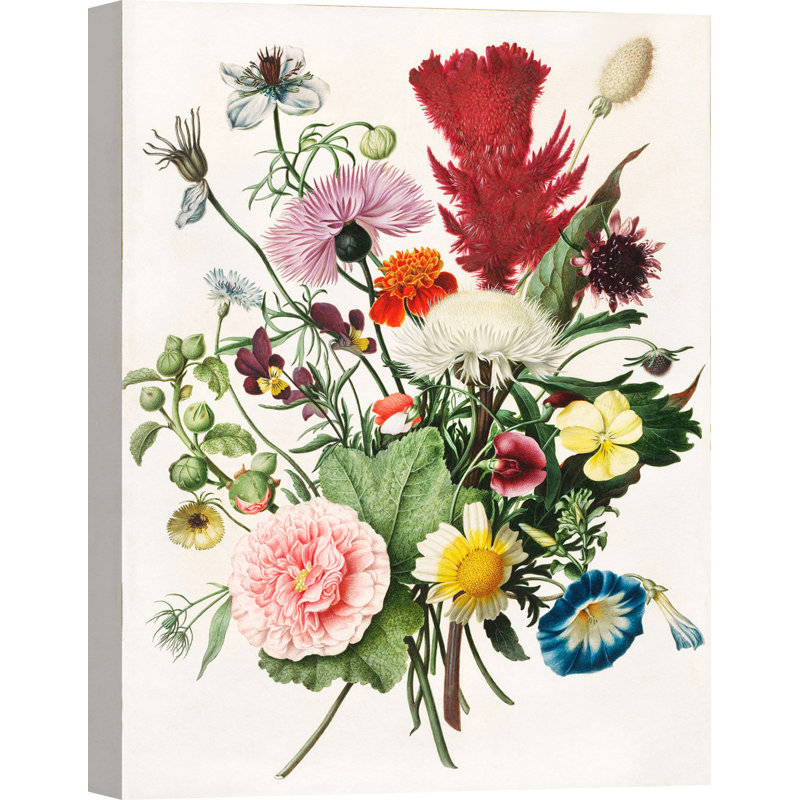 Bouquet Of Flowers by Anonymous - Art Prints on Canvas, 100cm H x 70cm W x 4cm D