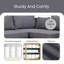 Canapé modulaire à méridienne rembourré Cossio-2054144506