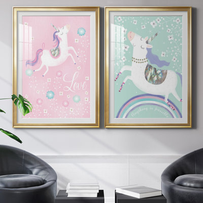 «Love Unicorn», ensemble de 2 impressions