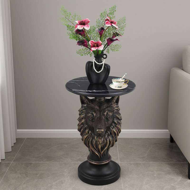 Table d'appoint tête de loup