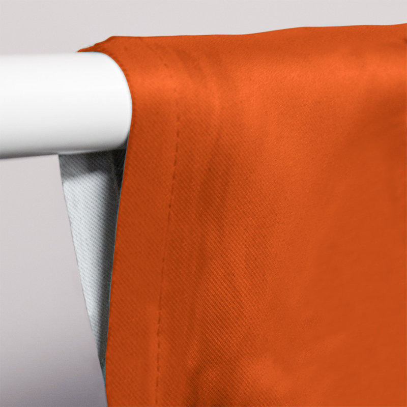 New York Big Sateen Room Darkening Curtain Single Panel, Orange/Blue/Orange, 53" W x 87" L