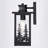 Gyanna 12.25 In. H 1-Light Matte Black Rustic Wildlife Motion Sensor Dusk To Dawn Outdoor Wall Light, Durable Steel, Clear Seeded Glass Shade, Use For Exterior Porch Patio Front Door Or Garage