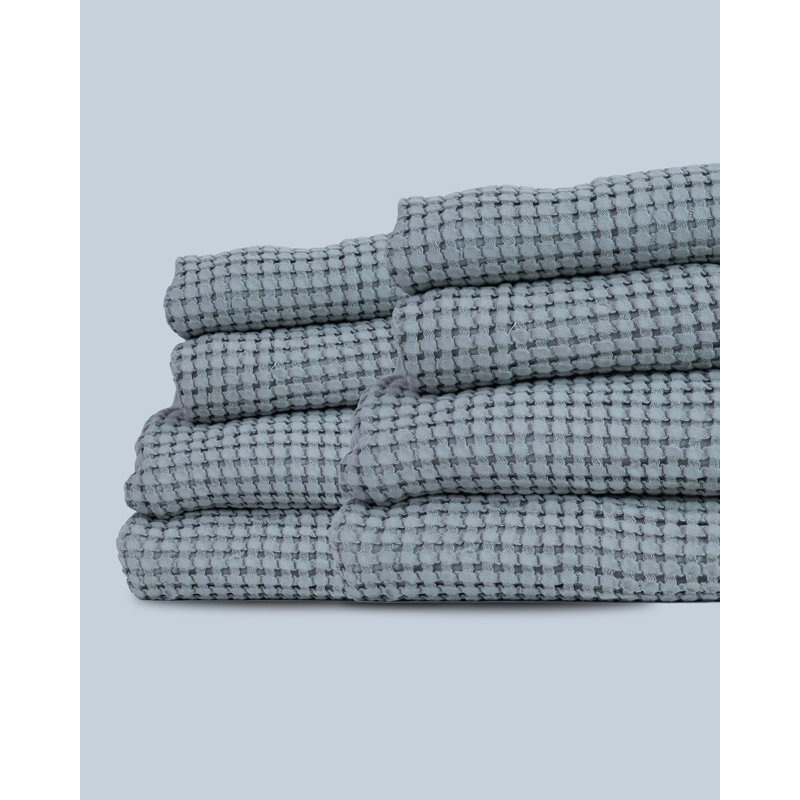 Ensemble de 4 serviettes et 4 serviettes, Terre de Sienne