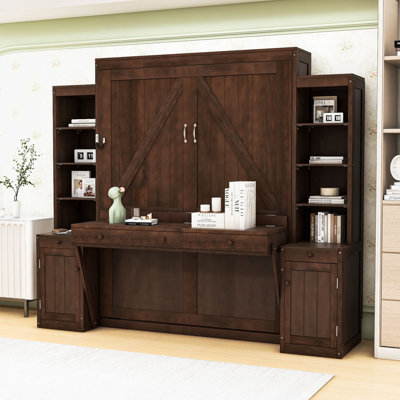 Murphy Bed with Desk, Cabinets and Drawers