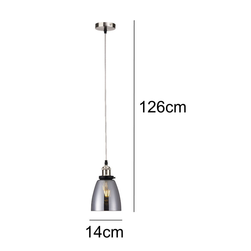 Calista 1 - Light Single Pendant, Black, Clear