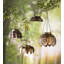 Metal Hanging Indoor/Outdoor Leaves Light