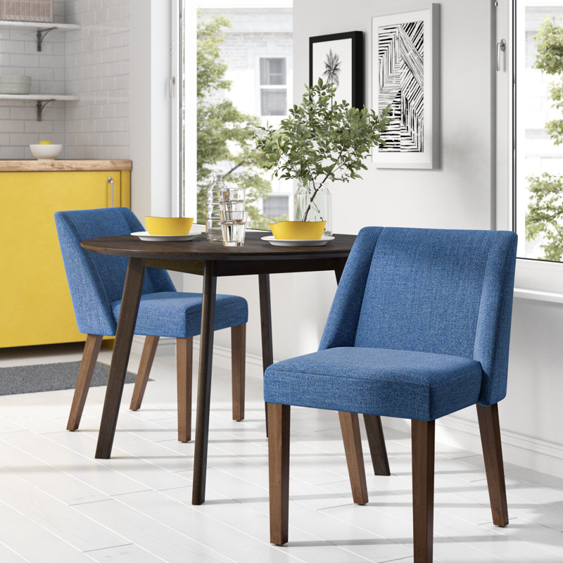 Didmarton Dining Set w/ Upholstered Chairs, 3 Pieces: Table, 2 Chairs