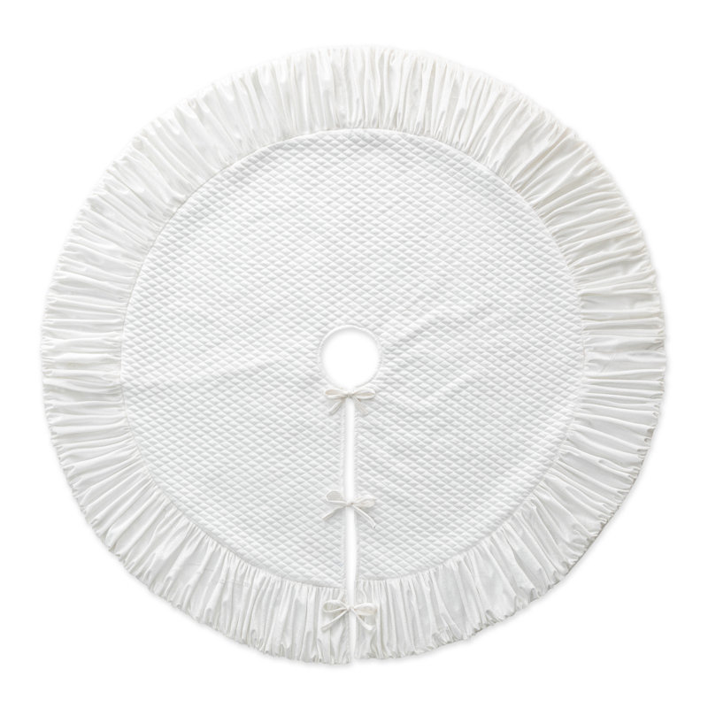 Jupes d'arbre de Noël en velours Deluxe, Blanc