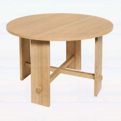 Indoor Wood Dining Table, Natural Finish with Rustic Charm and Sturdy Construction for Modern Farmhouse Decor