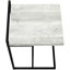 Table d'appoint pour casque d'écoute dans la chambre - Stratifié gris, structure robuste en métal noir, idéale pour le salon ou le bureau